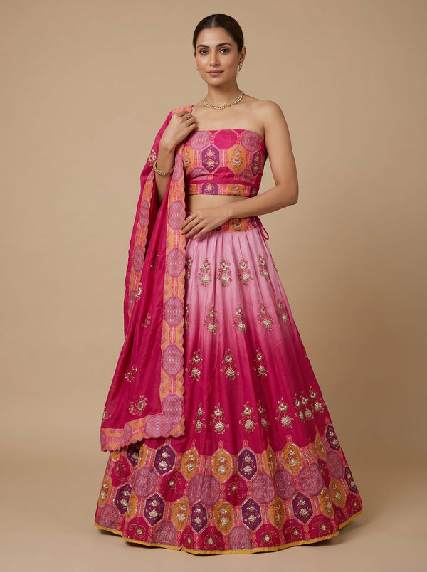 Pink Blossom Bridesmaid Lehenga