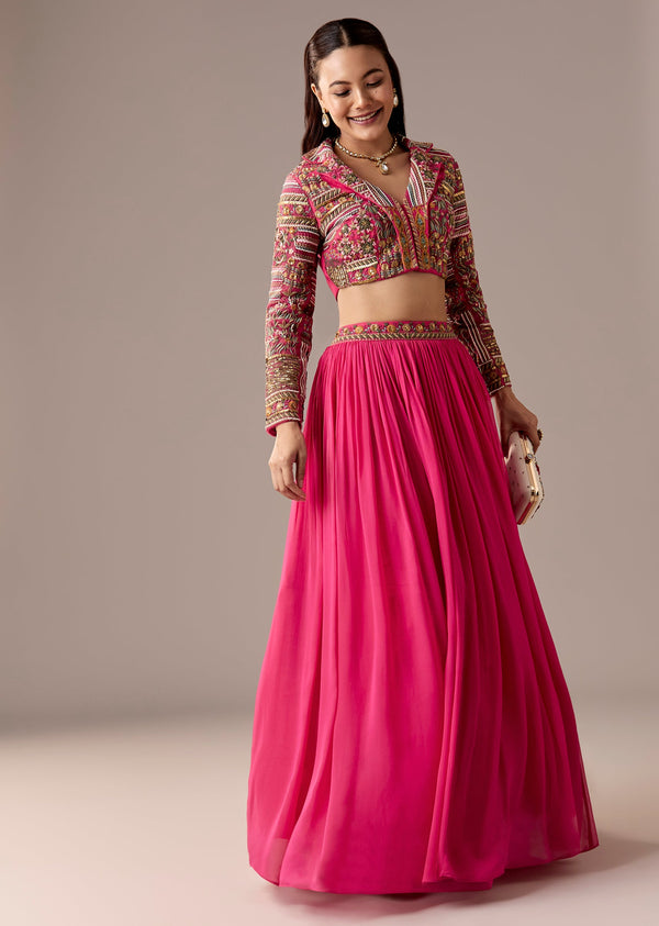A Pink Bridesmaid Lehenga Sets