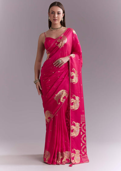 pink-chinon-woven-saree-with-elephant-motifs-and-zari-work-sg351919-1