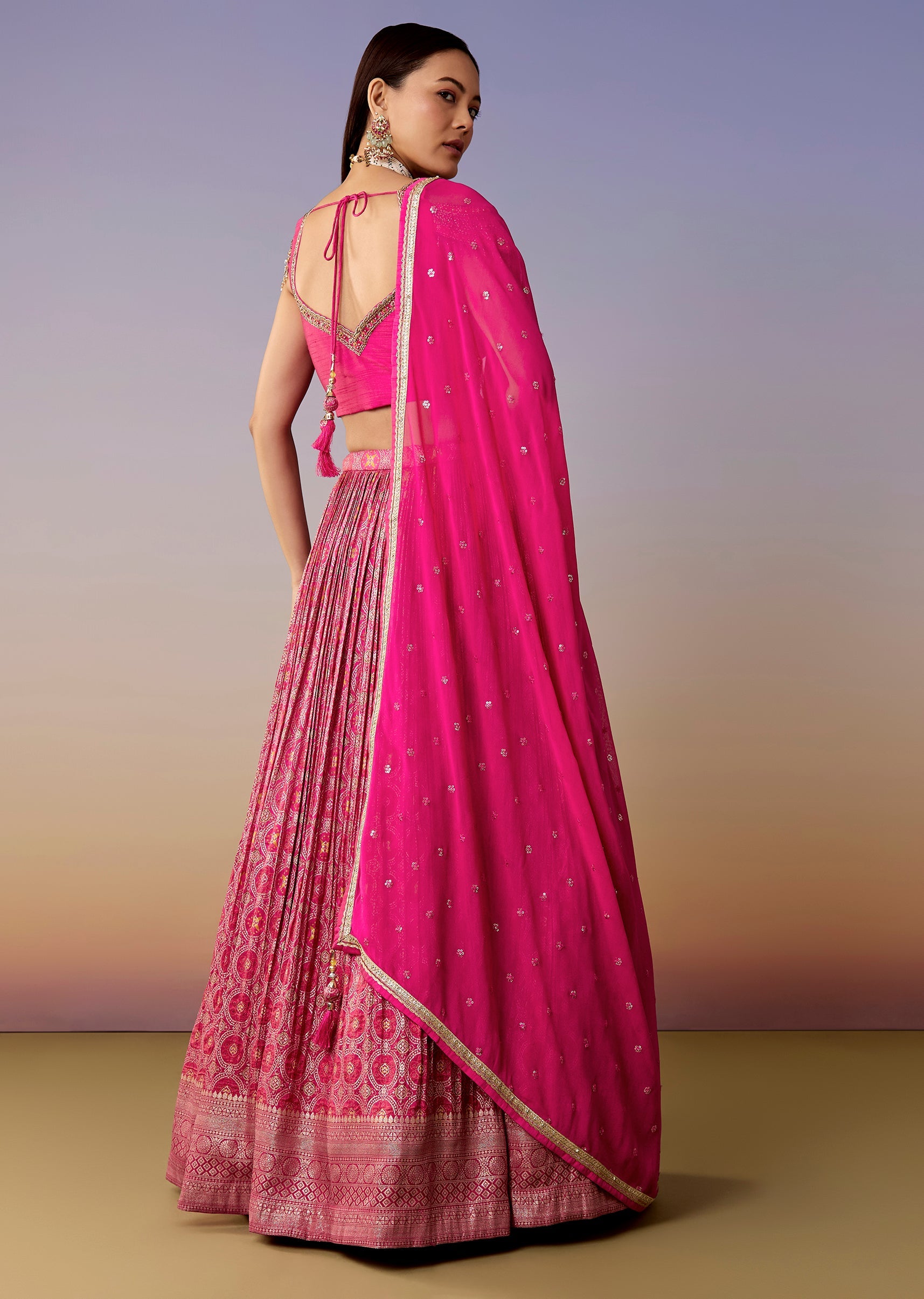 pink-cold-shoulder-printed-bridesmaid-lehenga-set-sg389646-2 bb6fab79-6eee-452e-beed-373d55e1917c