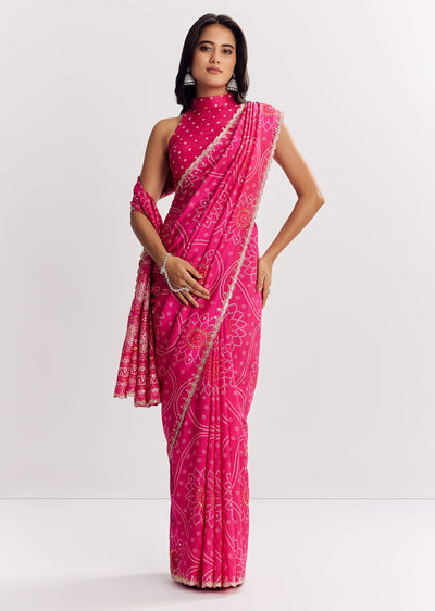 pink-muslin-bandhani-printed-saree-with-zari-and-mirror-embroidery-sg316229-2
