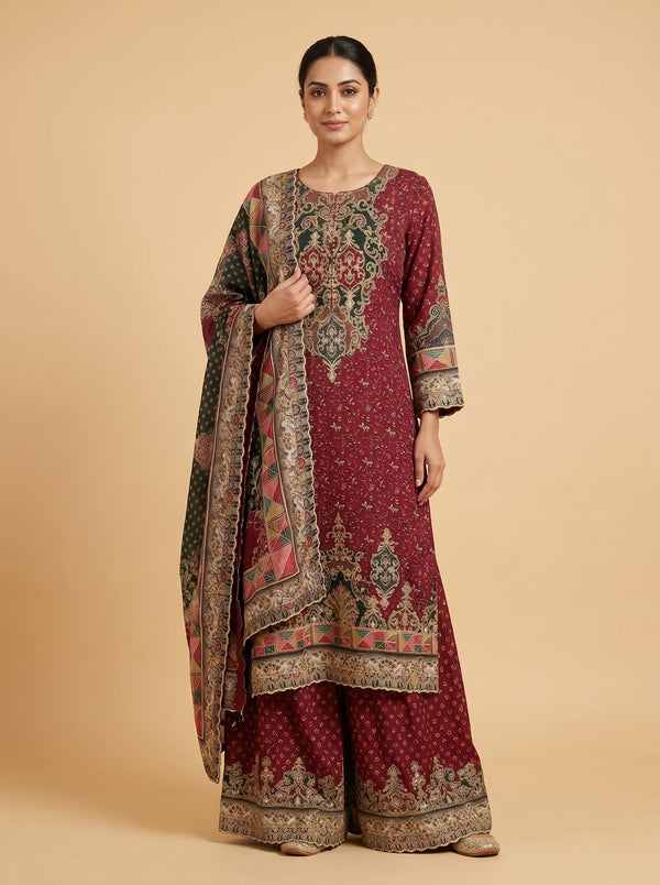 Pink Petal Sharara Set