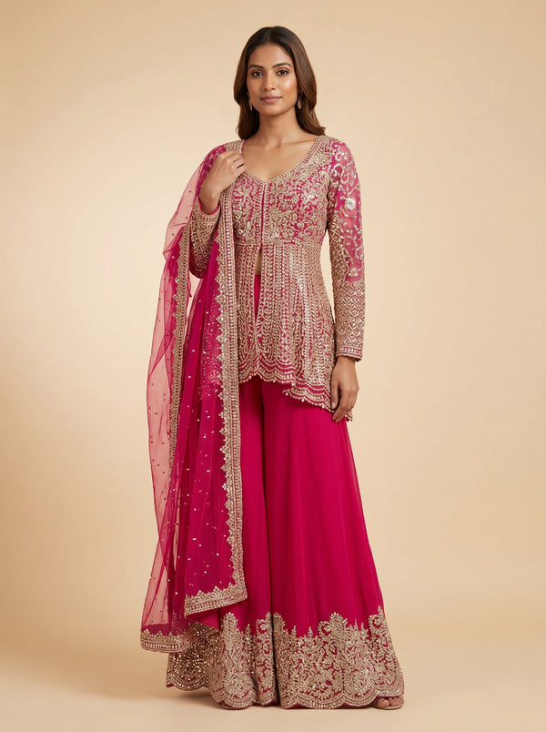 Pink Petunia Palazzo Set