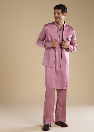 pink-satin-silk-jacket-and-kurta-set-with-metal-work-sg324056-1