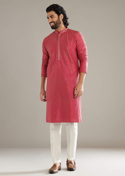 pink-silk-kurta-set-for-men-with-floral-print-sg329893-1 dae13a80-abf4-4142-a938-6935d86cf573