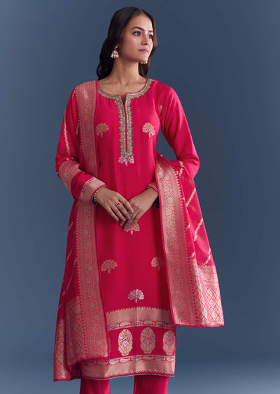 pink-silk-kurta-set-with-banarasi-weave-sg340647-4