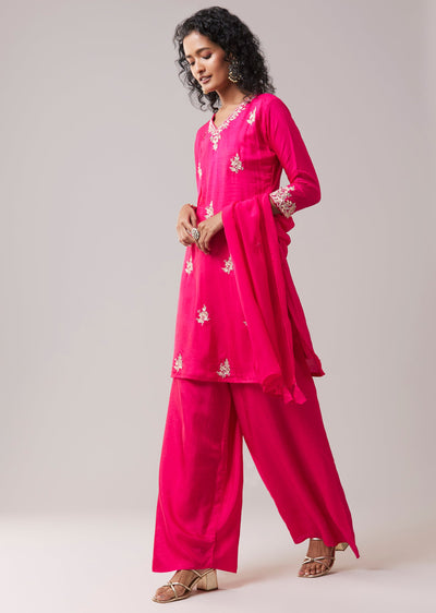 pink-silk-kurta-set-with-gota-work-sg341306-3 a5cba7b3-ffa6-440a-adab-1c2a70ffc874