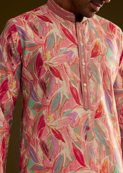 pink-silk-leaf-printed-kurta-set-sg306864-2