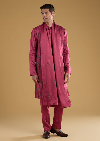 pink-silk-mens-kurta-set-with-dupatta-sg367582-1 2da8ad66-9e4d-4e22-b08a-0e10c6bff11e