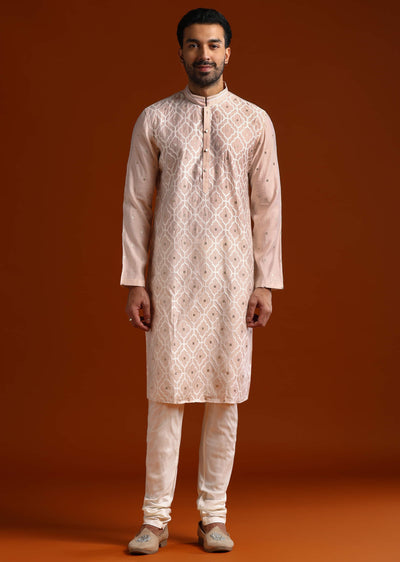 pink-viscose-kurta-set-for-men-with-thread-work-sg328839-1