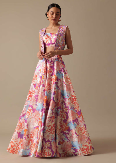 pink hand embellished jacket and lehenga-sg179858 7