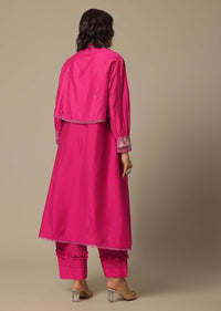 pink pant set in cotton with pearl work-sg196497 1