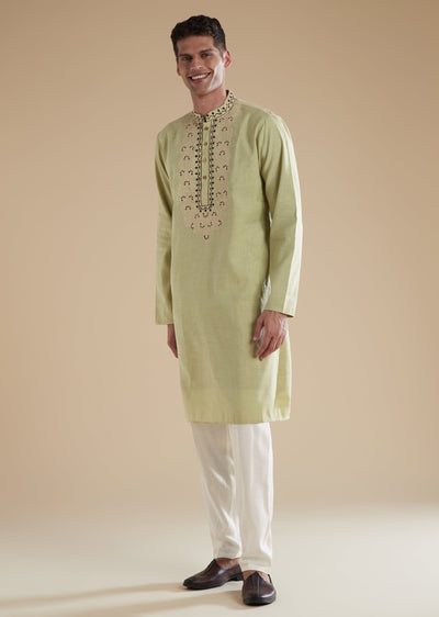 pista-green-kurta-set-with-resham-thread-work-sg367394-1 59db806a-85c9-4085-b55f-a5c3581c6fb3