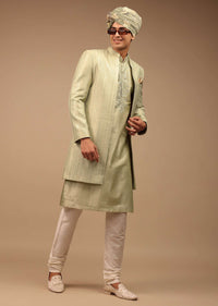 pista green sherwani with intricate resham-sg106892 2