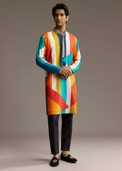 poppy-multicolour-silk-kurta-set-for-men-with-print-sg321212-1