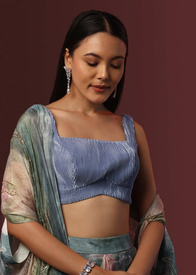 powder blue pleated blouse-sg230352 4 b5936122-6d1d-49e6-a3c6-e4a5a174959f