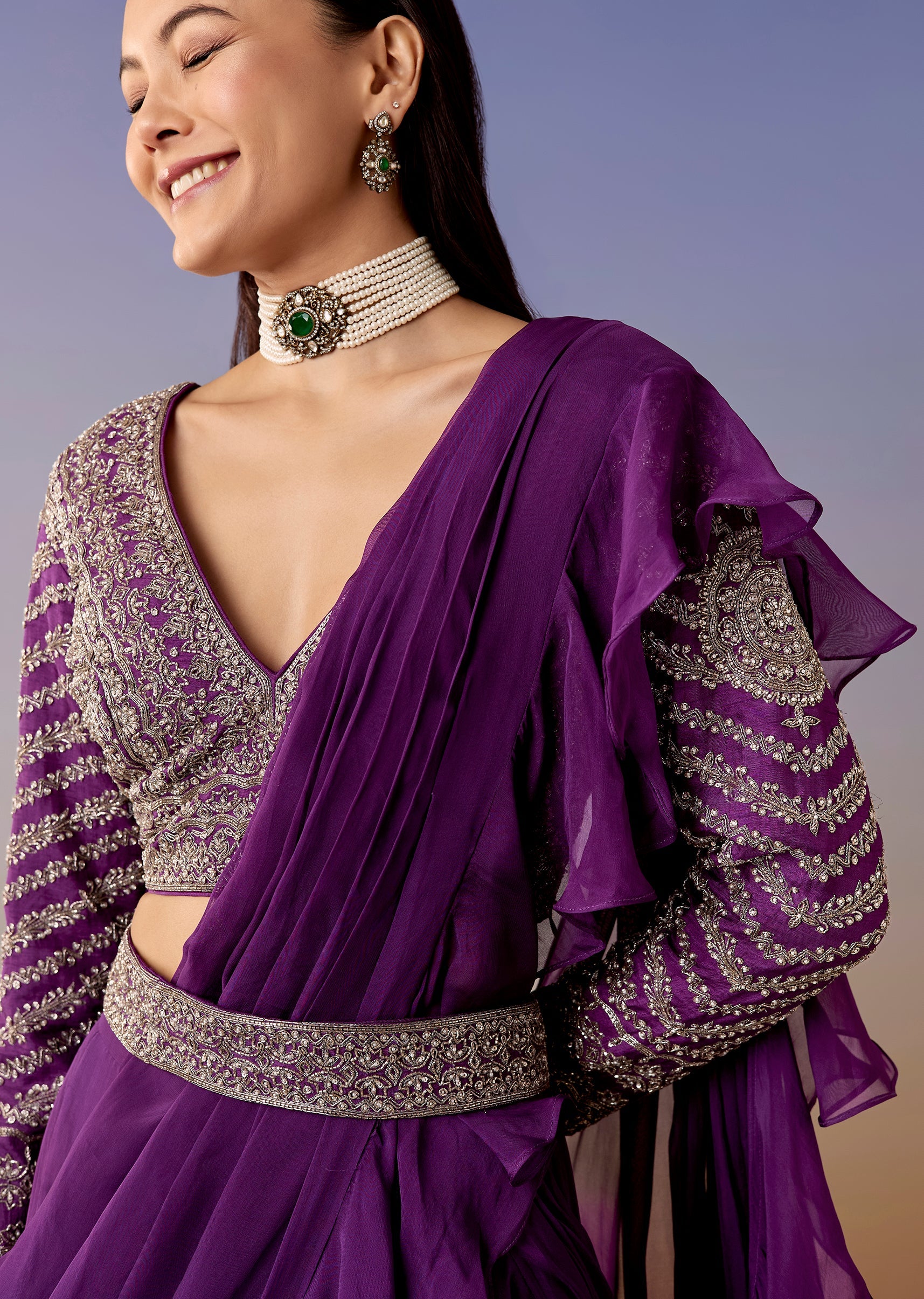 purple-pre-draped-saree-set-with-belt-sg314740-2 f18a928d-68d1-44b3-acd4-9deeaa173ba5