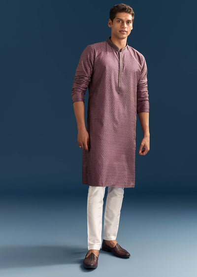 purple-silk-textured-kurta-set-for-men-with-embroidery-sg330190-1