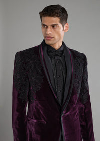 purple-velvet-stone-embellished-tuxedo-set-with-bow-tie-sg363341-1 bc8bcd88-999a-459f-a1b9-82e0478123fd