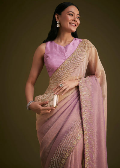 purple ombre jacquard saree-sg284370 20