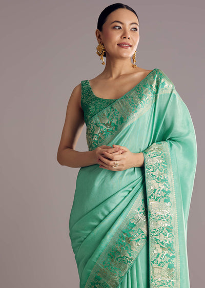 rama-green-dola-silk-saree-sg311875-5