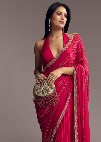 rani-pink-embroidered-chinon-saree-with-cut-dana-sg317728-1