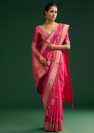 rani-pink-saree-with-woven-zari-motif-and-embroidered-blouse-sg292680-1
