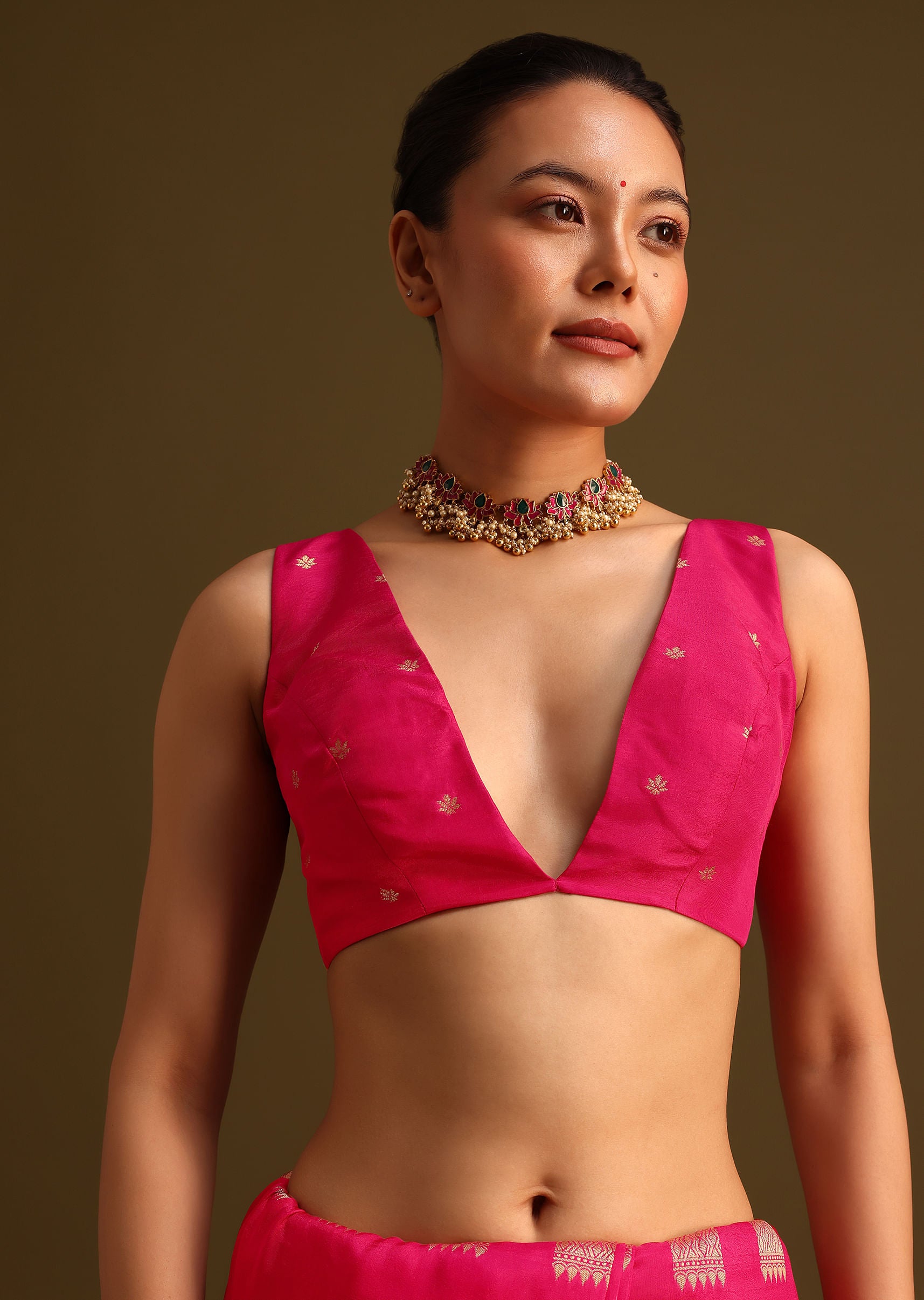 rani pink dola silk saree with fancy zari border-sg255993 4