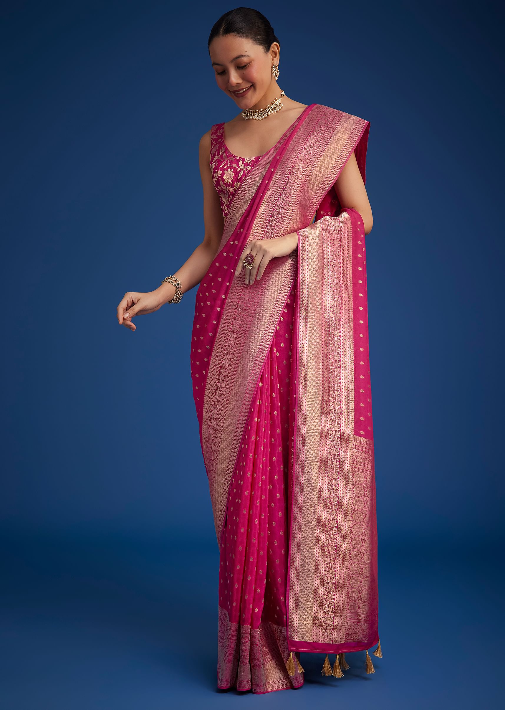 rani pink tissue silk saree with zari border-sg276481 11 f74c2bd2-4f88-40b8-bc00-81baebf447cf