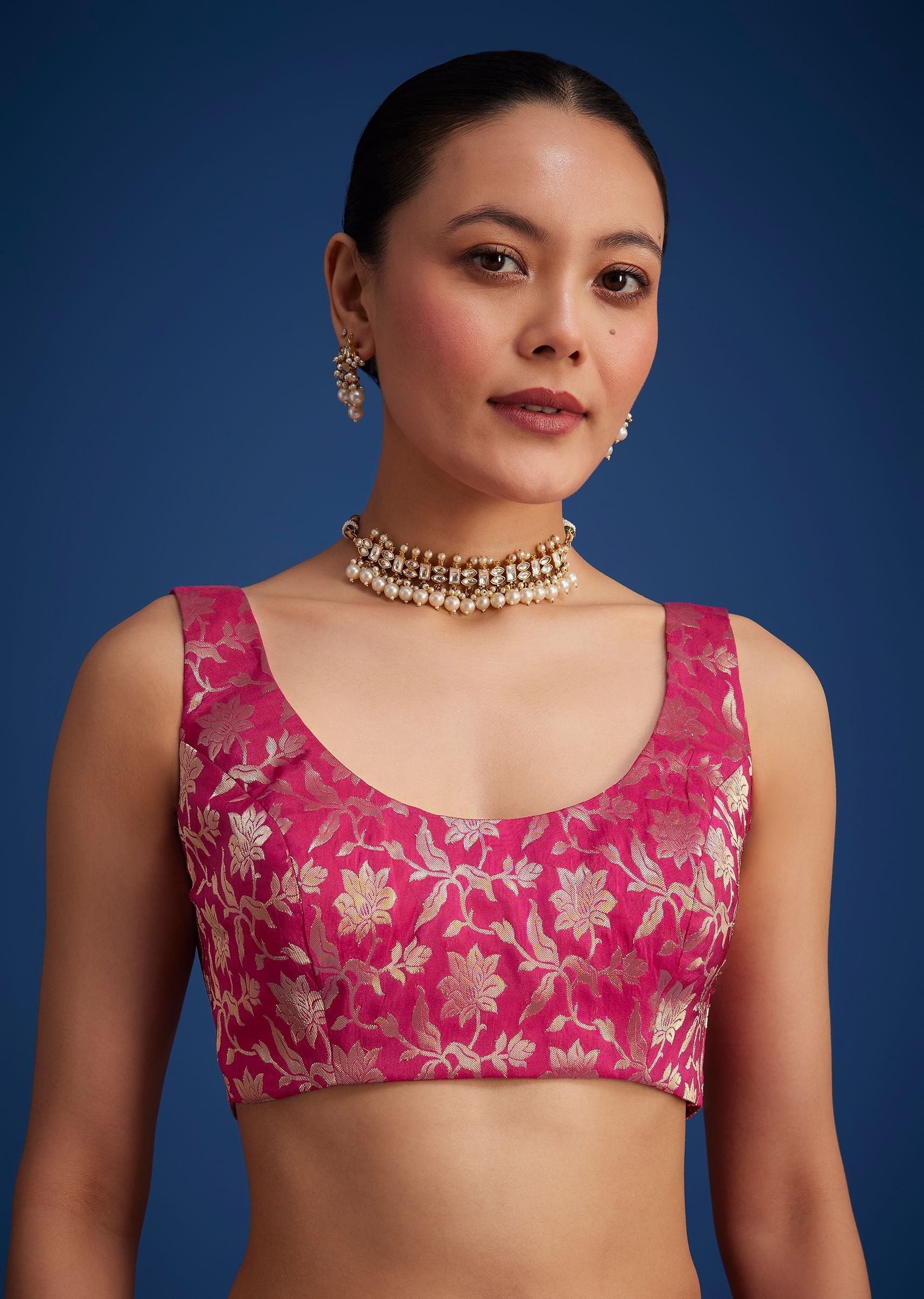 rani pink tissue silk saree with zari border-sg276481 2 a3cc88fb-6bc7-4420-8549-c8d822e3cc4f