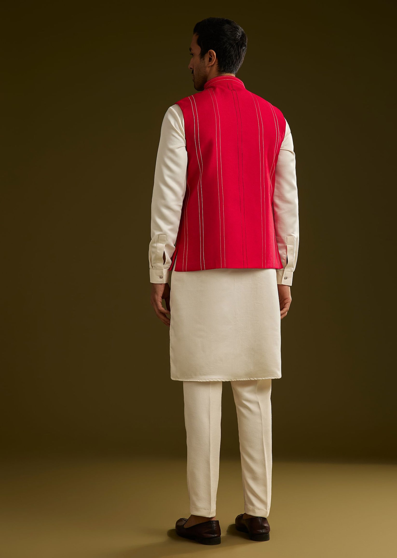 Red IKKAT Handloom COTTON Kurta