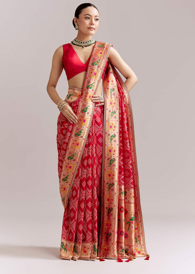 red-dola-silk-woven-saree-with-bandhani-motifs-and-zari-border-sg351903-1