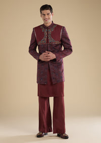 red-embellished-indo-western-set-with-kurta-and-pants-sg328575-1 4269b833-e9ee-440c-ac14-b3483b651a20