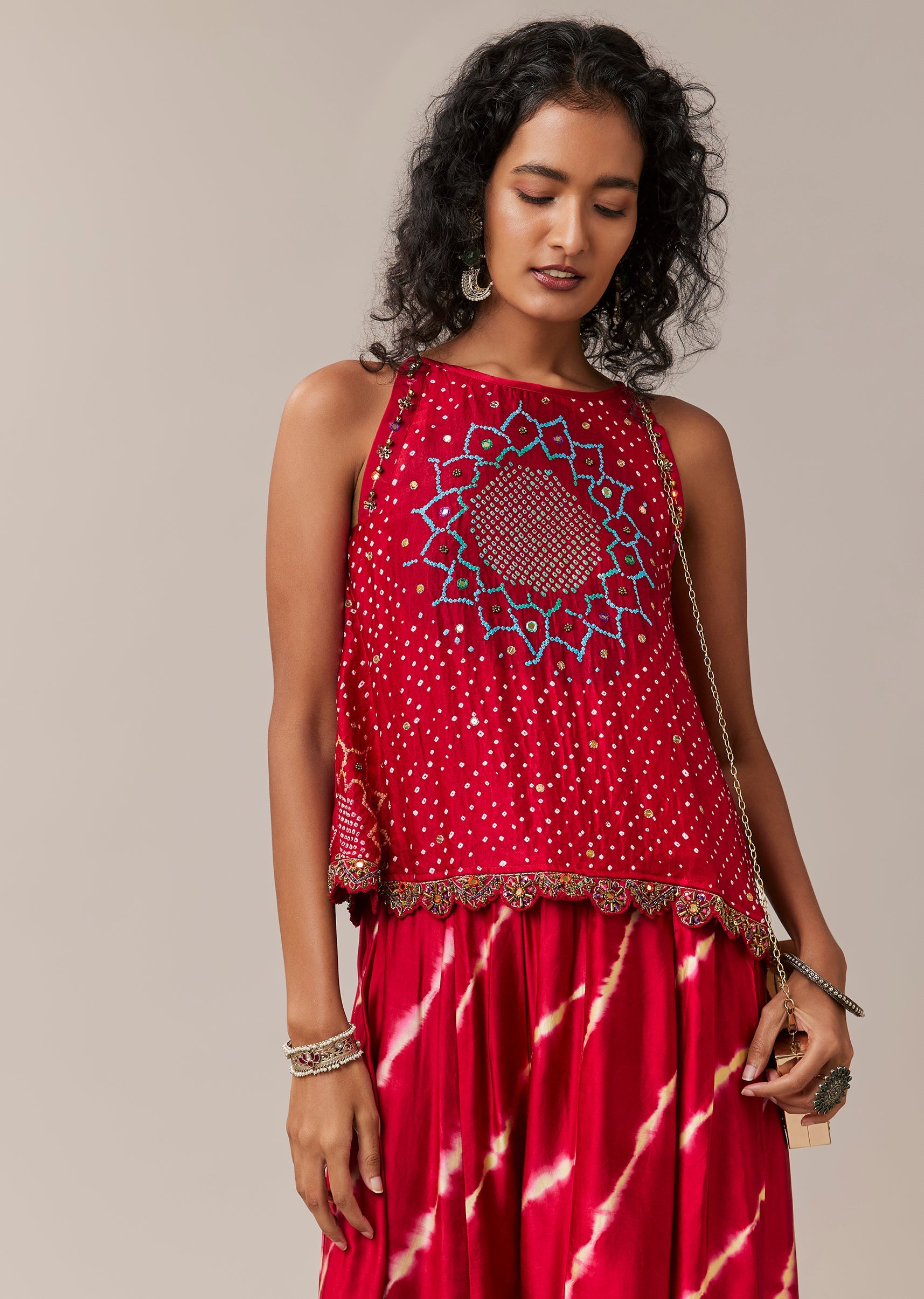 red-hand-dyed-bandhani-top-and-pant-set-sg375033-4 3e599b41-f56e-4888-ad14-41adb71e71a2