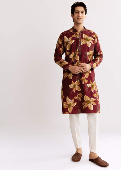 red-maroon-silk-kurta-set-with-floral-print-sg320390-2
