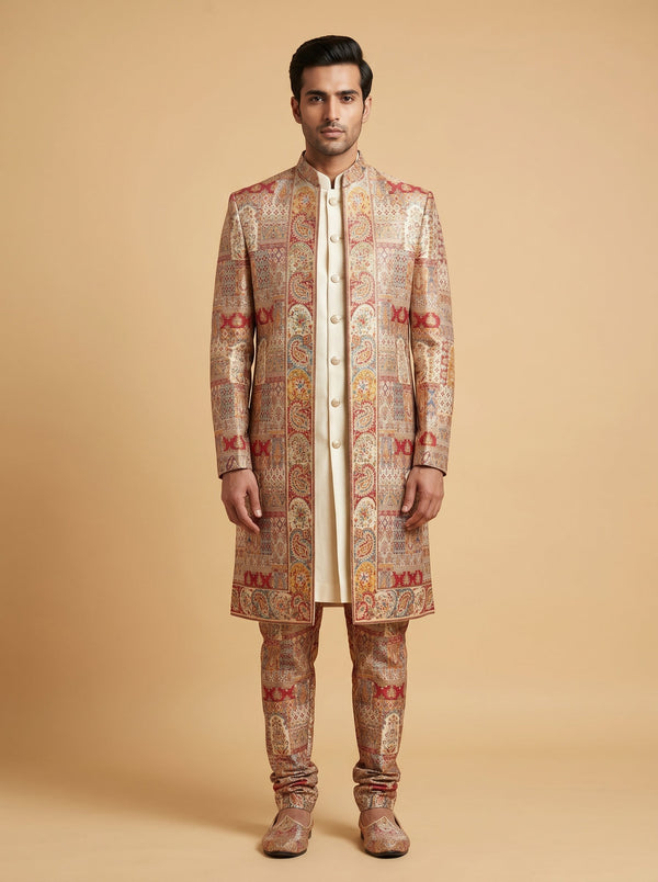 Red Wedding Sherwani