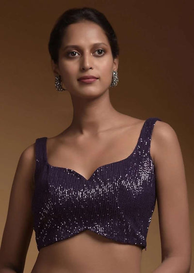 royal-purple-crop-top-in-crushed-sequins-fabric-with-sweetheart-neckline-online-kalki-fashion-sg43174 3