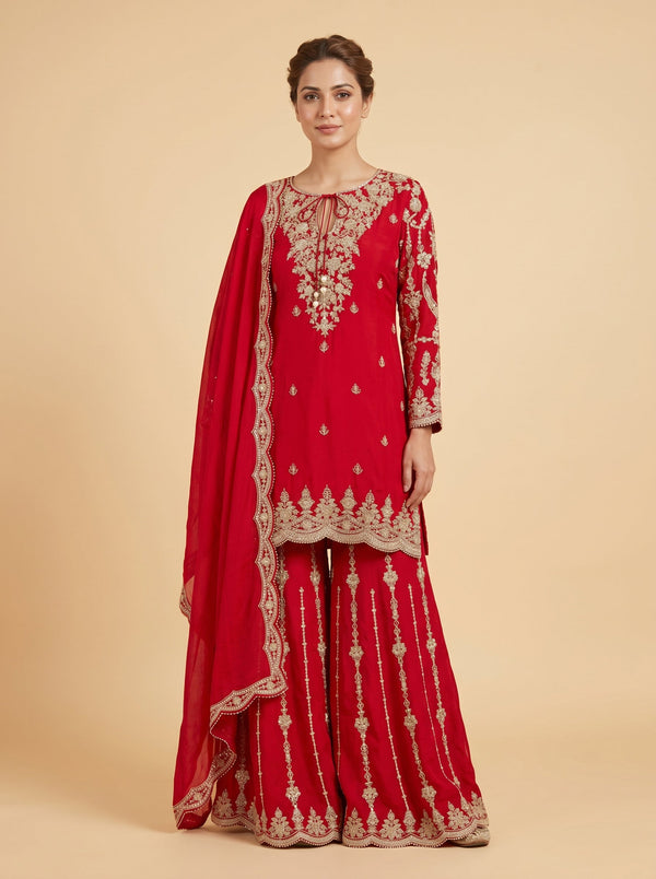 Ruby Red Palazzo Set