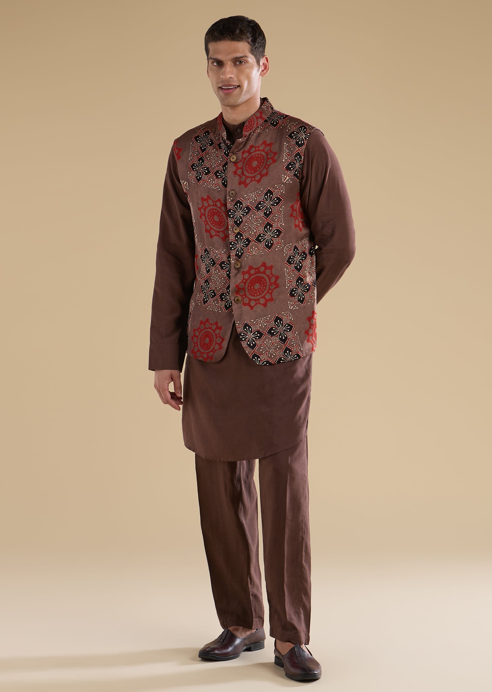 rust-ajrakh-printed-kurta-jacket-set-sg349269-3 19a4d616-6a90-4b51-baef-748c4a663c0e