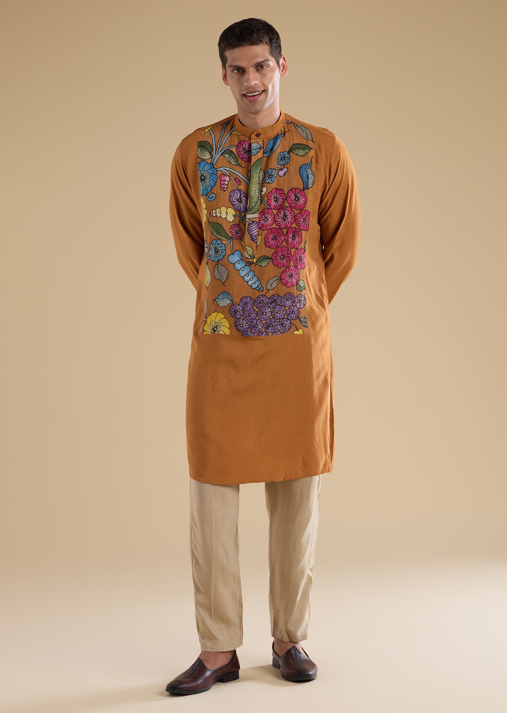 rust-kalamkari-printed-kurta-set-sg364432-1 a90c218b-a2ba-45b6-b32f-cecac713a095