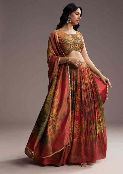 rust-orange-tissue-lehenga-choli-with-floral-print-sg336653-3 8323806a-089f-4c9d-a55a-7dbb44c83086