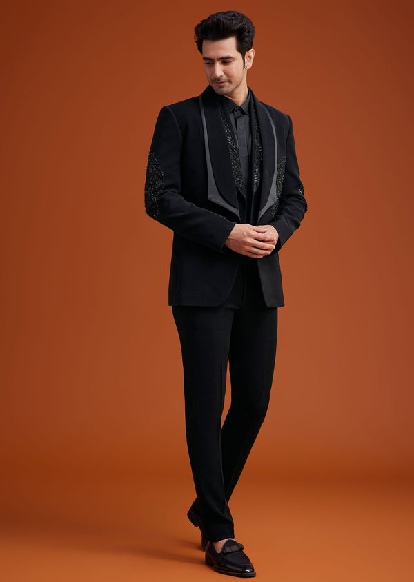 Black Tuxedo With Embroidery