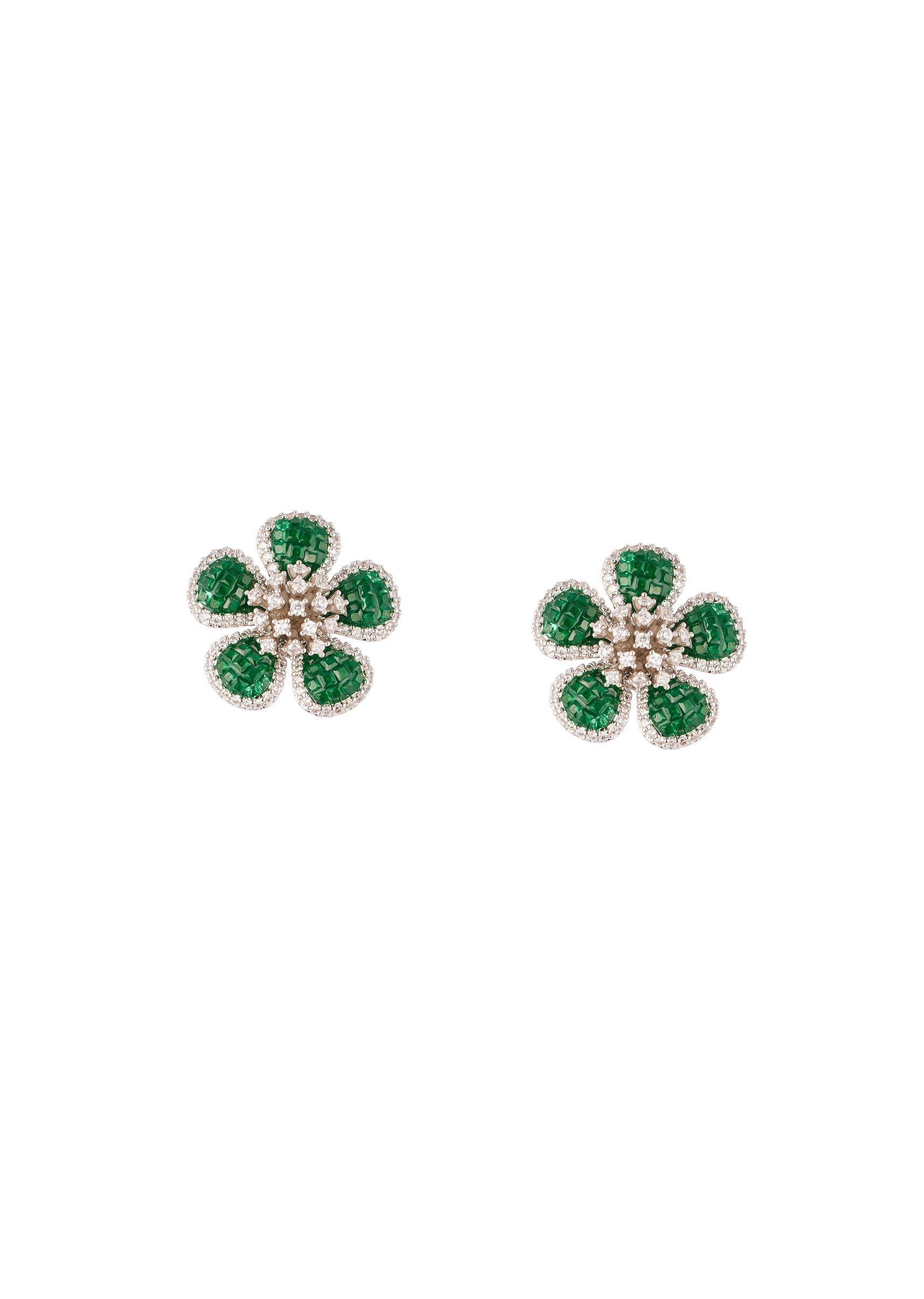 silver-finish-floral-cluster-stud-earrings-with-green-stones-and-clear-accents-sg379406-1 d71492a0-19b8-4e62-be9d-afc7bbe1bf52