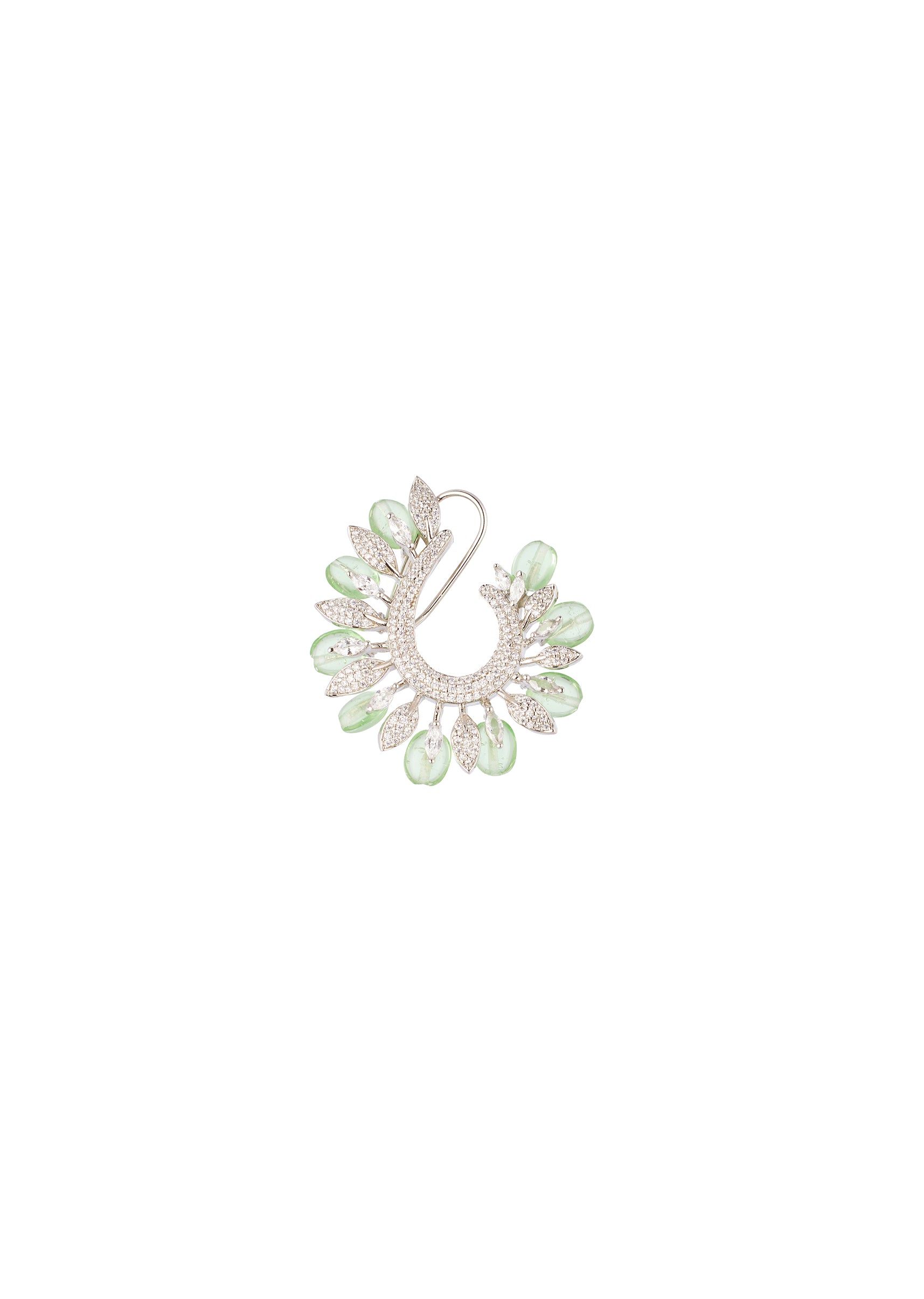 silver-finish-floral-ear-cuff-with-pave-accents-and-mint-green-beads-sg379302-2 03e3a19d-acda-4e4a-84ec-f3ce91e6e161