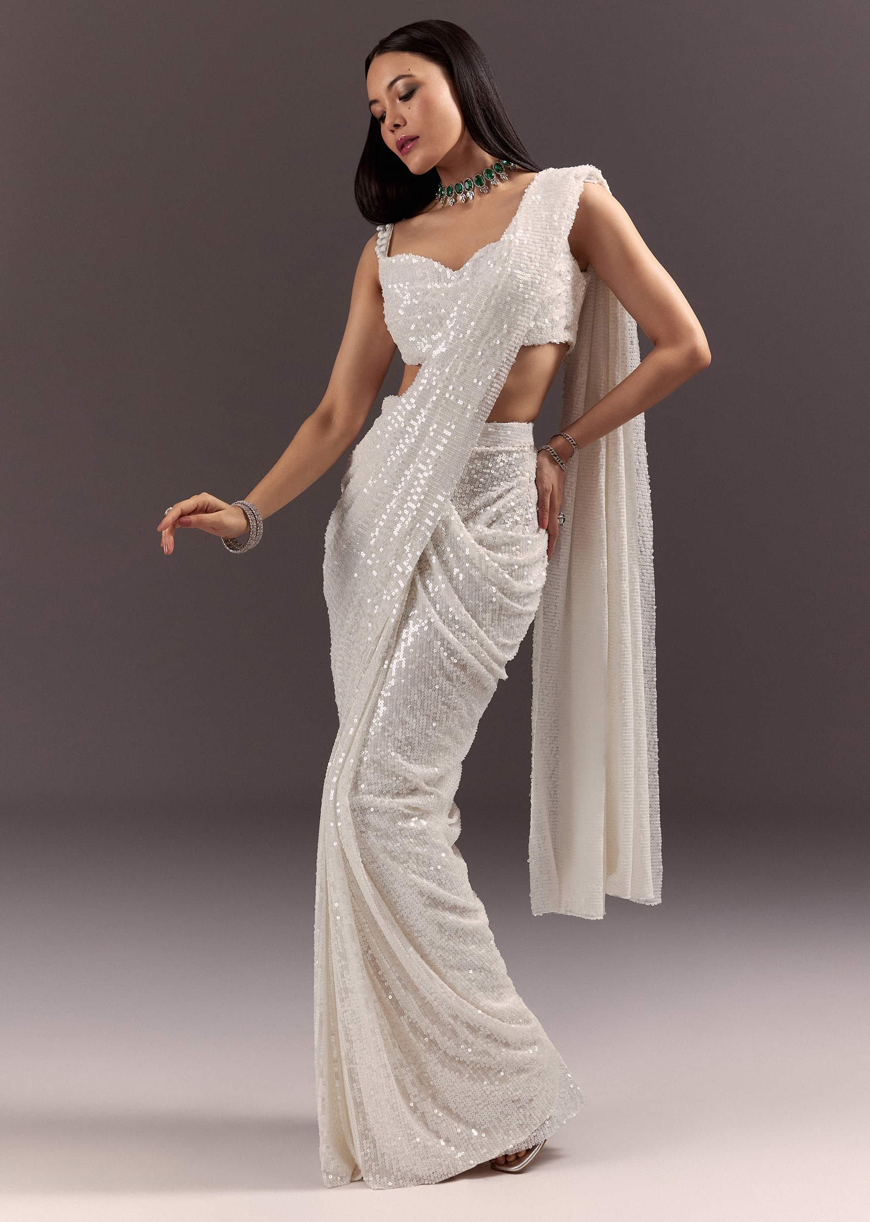 silver-round-neck-blouse-with-ready-drape-saree-sg327937-2
