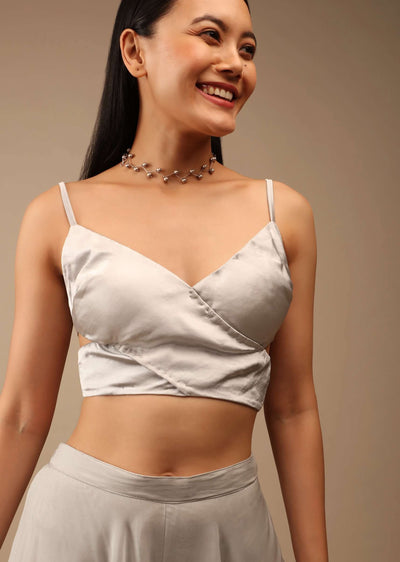 silver grey blouse in satin with a wrap around design and si-m001bldy206y-sg81535 1