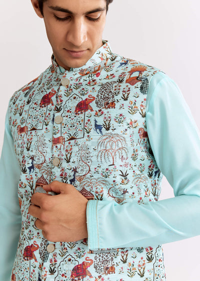 sky-blue-jacquard-kurta-jacket-set-with-animal-print-sg310473-3