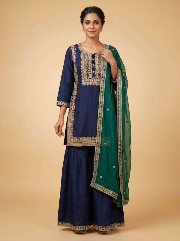 Skyline Blue Palazzo Set