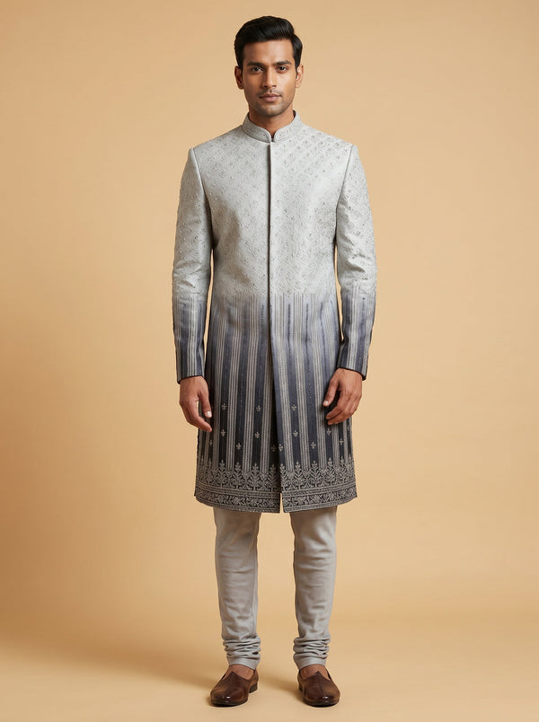 Sleek black Indowestern