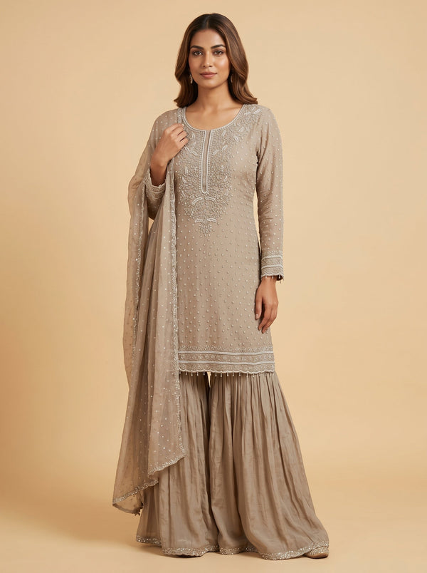 Smoke Grey Palazzo Set